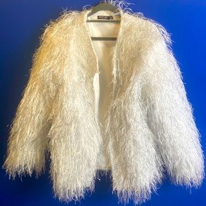 Nasty Gall White Overcoat